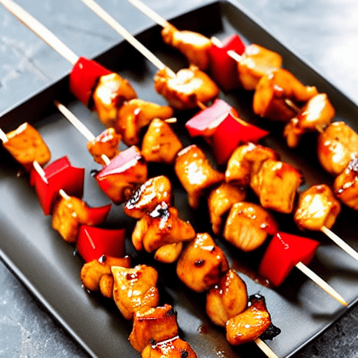 Sweet and Sour Chicken Skewers