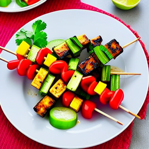 Vegetable and Tofu Skewers