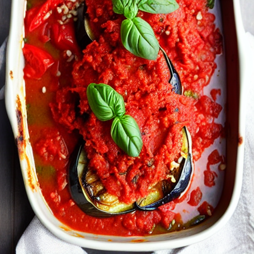 Baked Eggplant with Tomato