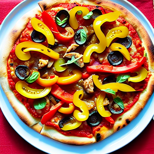 Pizza de Pollo y Pimientos