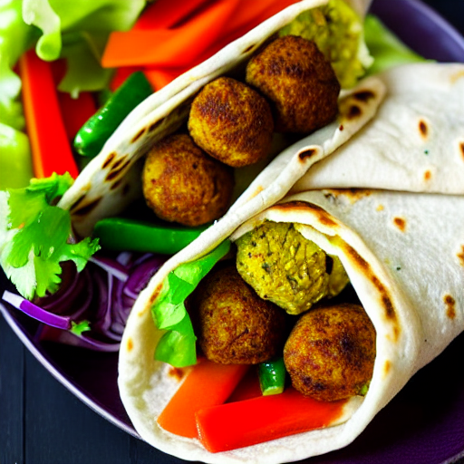 Halal Falafel Wrap