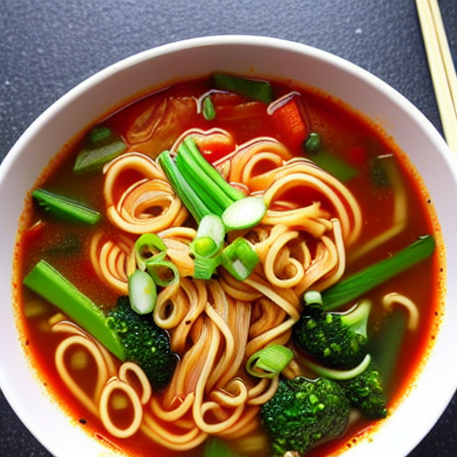 Vegan Spicy Noodle Soup