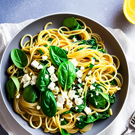 Pasta with Spinach and Feta