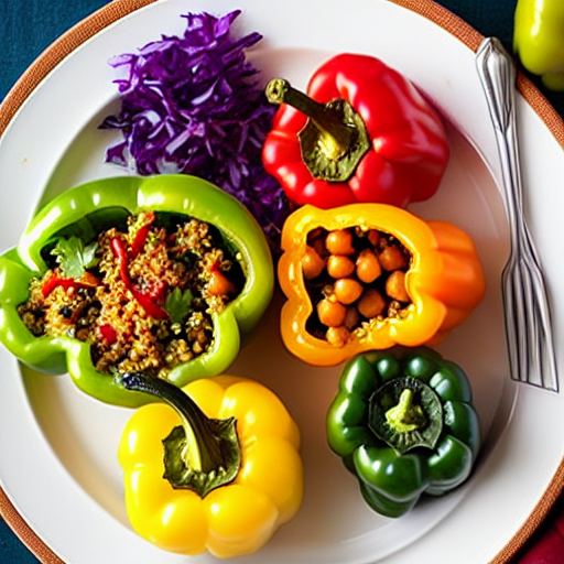 Stuffed Bell Peppers with Quinoa and Chickpeas