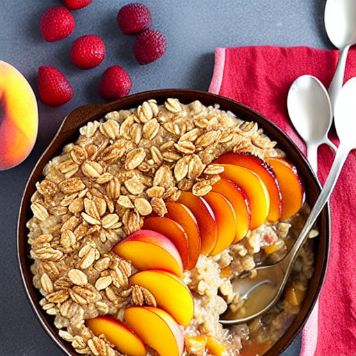 Peach Cobbler Oatmeal