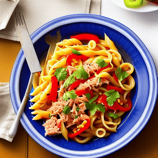 Pasta with Tuna and Bell Peppers