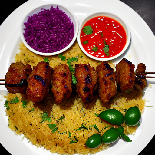 Riz Ma' Bukhari Wa Mujadara Wa Kebab