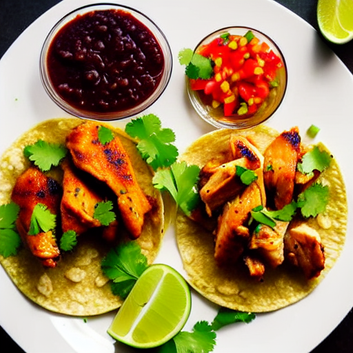 Tacos de Pollo en Salsa de Jengibre y Limón