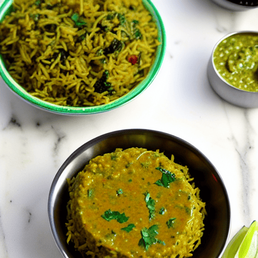 Methi Chutney with Rice