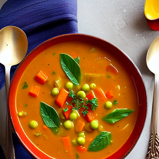 Saffron Vegetable Soup