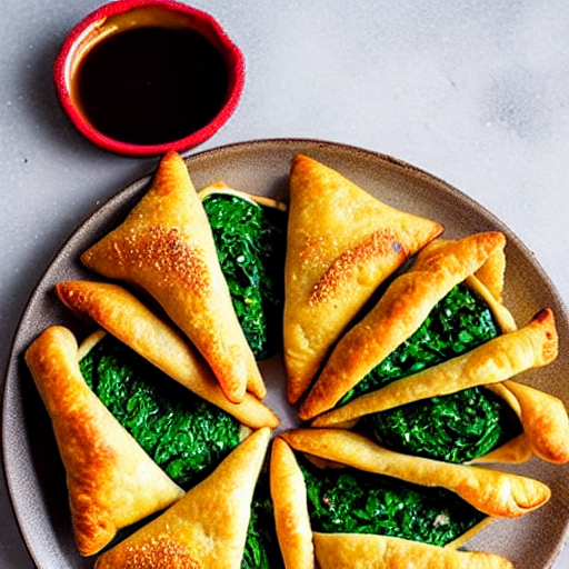 Sambousek with Spinach