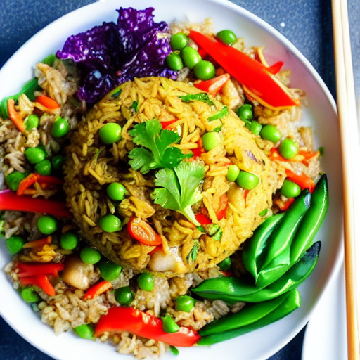 Vegan Seafood Fried Rice