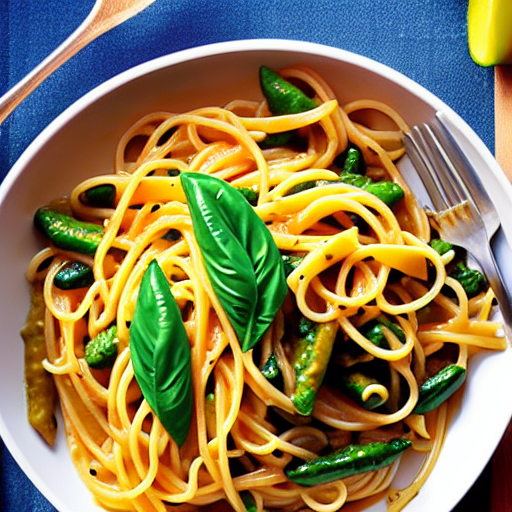 Pasta con Rajas Poblanas