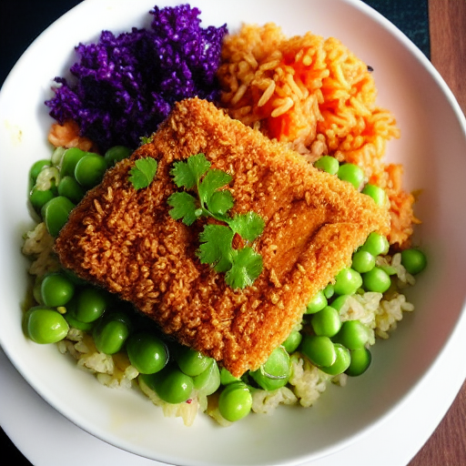 Katsu Rice with Tofu and Salmon