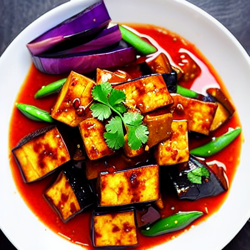 Sichuan Style Spicy Tofu and Eggplant