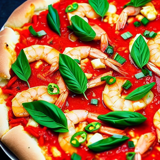 Tom Yum Shrimp Pizza