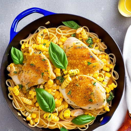 Pasta with Chicken and Corn