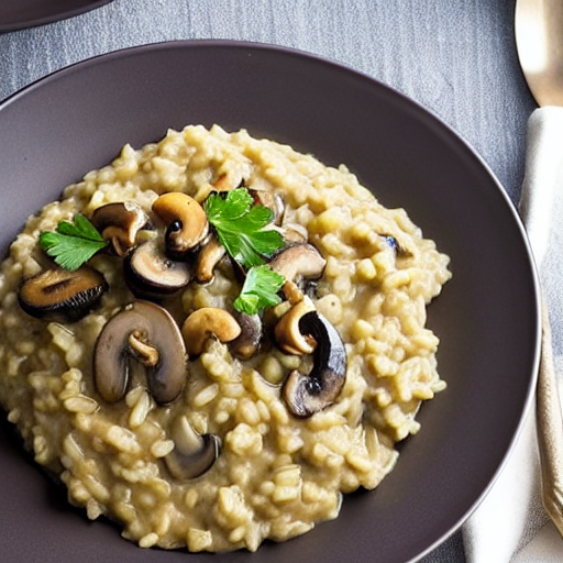 Halal Mushroom Risotto