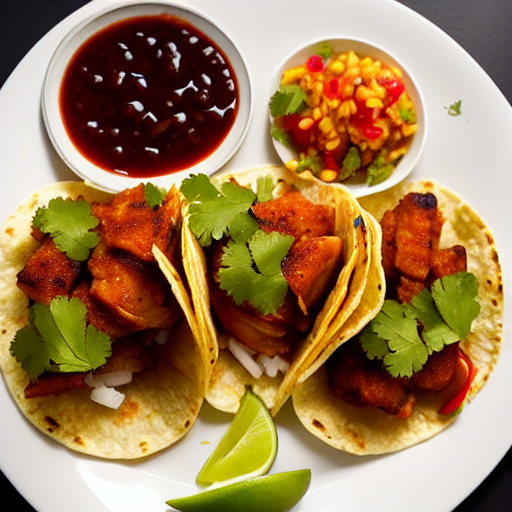 Tacos de Pescado al Tamarindo y Piña y Jengibre