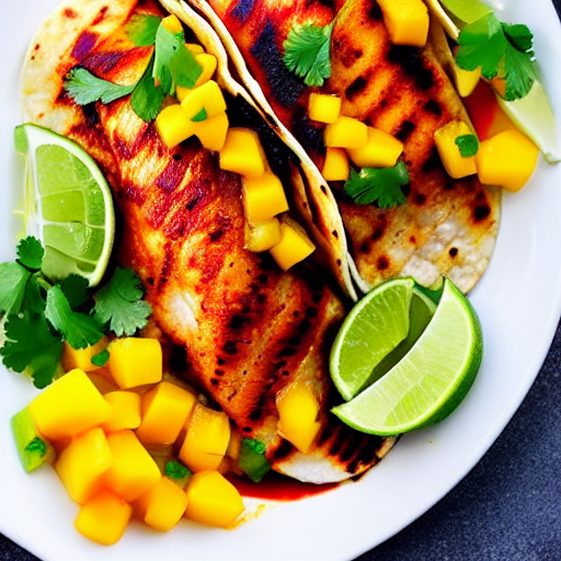 Tacos de Pescado con Mango