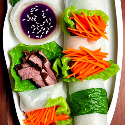 Korean BBQ Rice Paper Rolls