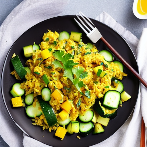 Egg and Zucchini Stir-Fry