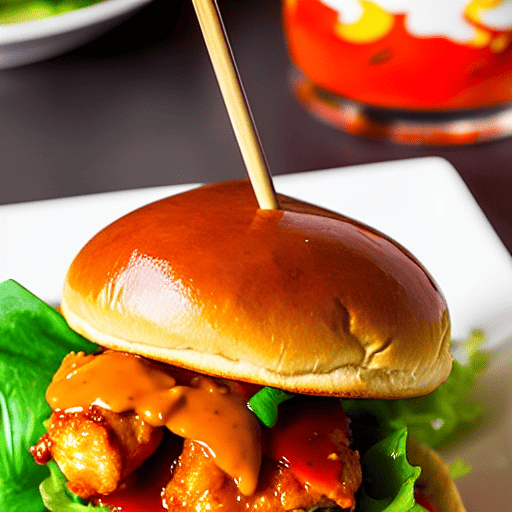 Sweet and Sour Chicken Burger