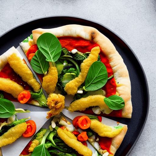 Tempura Vegetable Pizza