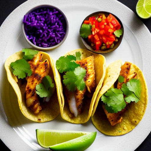 Tacos de Pescado al Jengibre y Cilantro