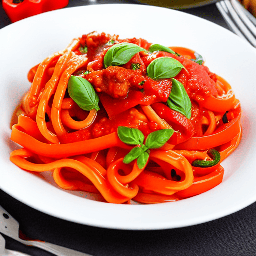 Pasta con Peperoni e Pomodoro