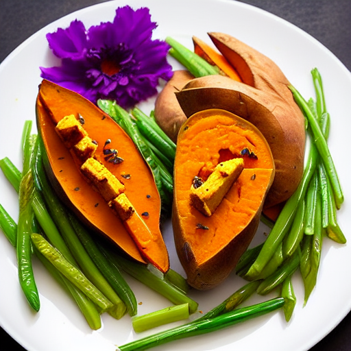 Baked Sweet Potato and Tofu