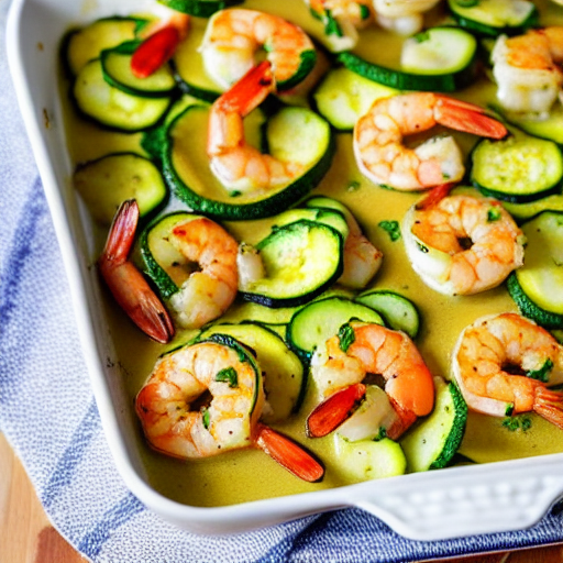Keto Shrimp and Zucchini Bake
