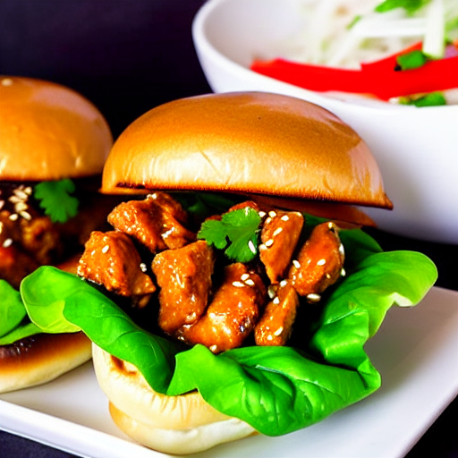 Keto Gong Bao Chicken Burger