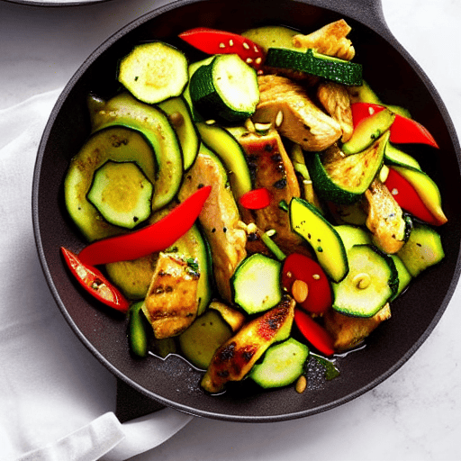Halal Chicken and Zucchini Stir-Fry