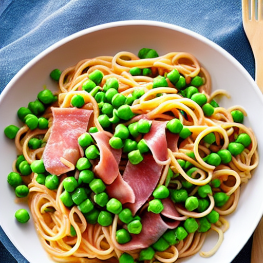 Pasta with Peas and Ham