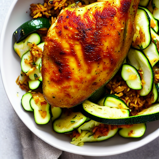 Halal Chicken and Zucchini Bake Bowl