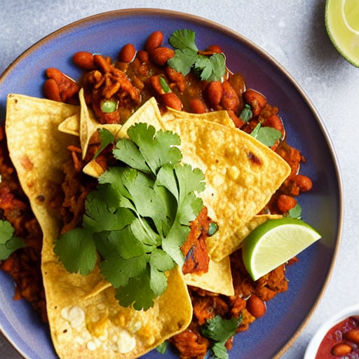 Chilaquiles con Frijoles