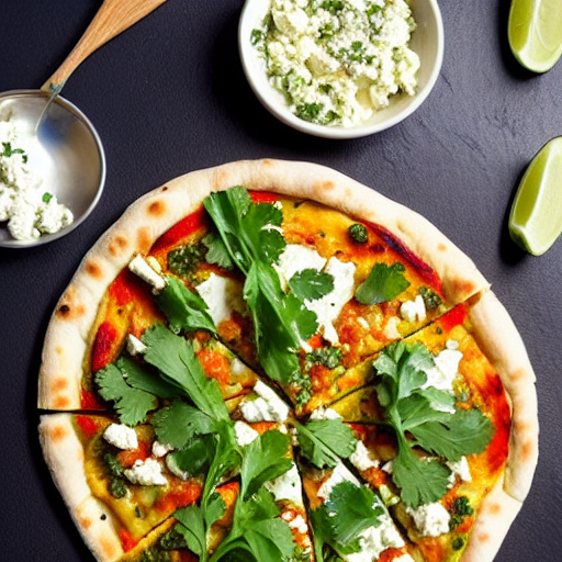 Cilantro and Feta Pizza