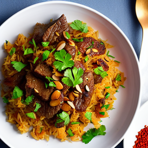 Beef and Almond Rice