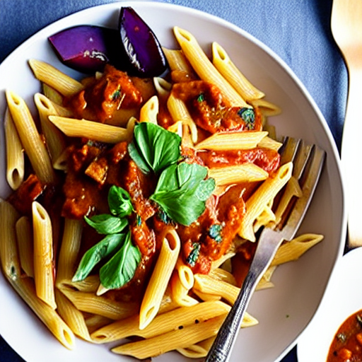 Penne ao Molho de Berinjela