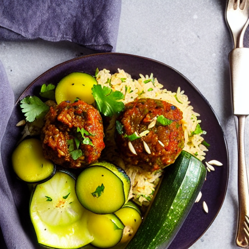 Riz Bil Kousa W Kebbeh