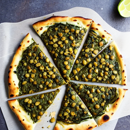 Lentil Spinach Pizza