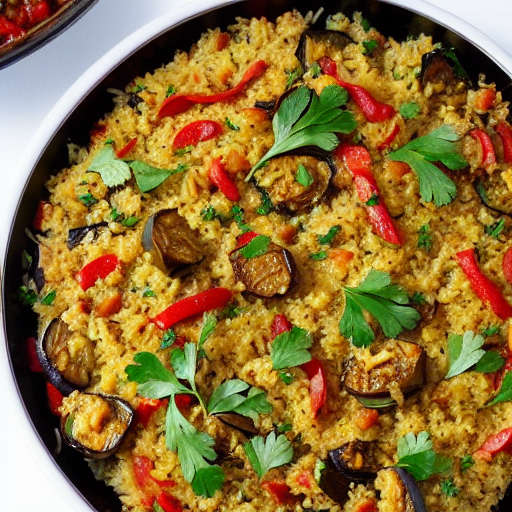 Baked Eggplant Rice