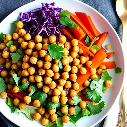 Roasted Vegetable and Chickpea Salad