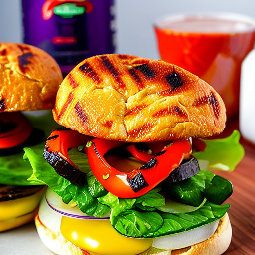 Korean Grilled Vegetable Burger