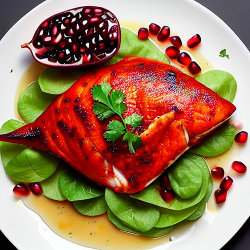 Fish with Pomegranate Sauce