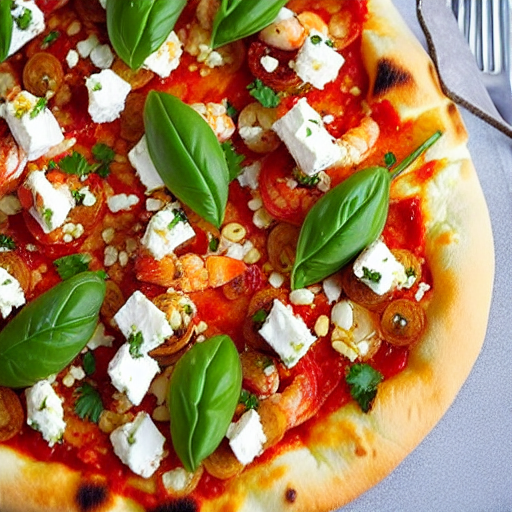 Prawn and Feta Pizza