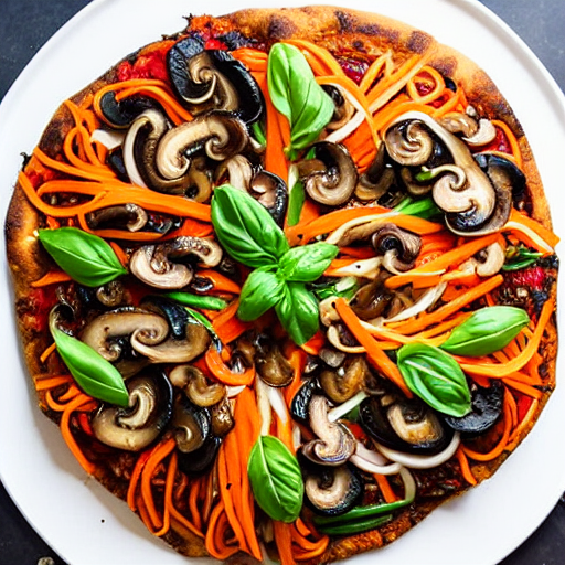 Mushroom Japchae Pizza