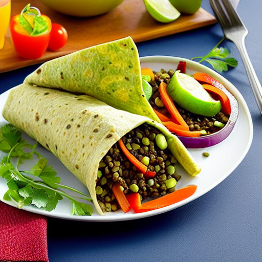 Vegetable and Lentil Wrap