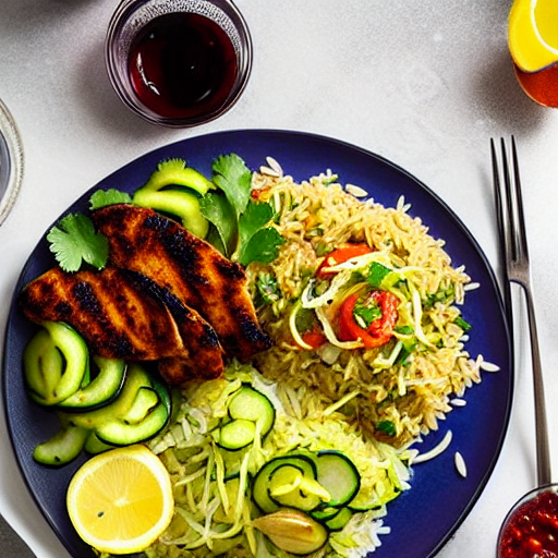 Riz Bil Kousa w Shawarma